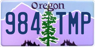 OR license plate 984TMP
