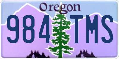 OR license plate 984TMS