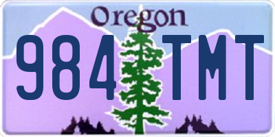 OR license plate 984TMT