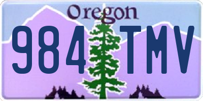OR license plate 984TMV