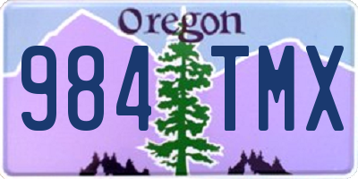 OR license plate 984TMX