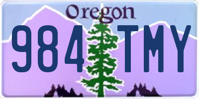 OR license plate 984TMY