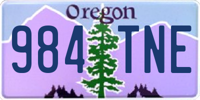 OR license plate 984TNE