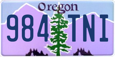 OR license plate 984TNI
