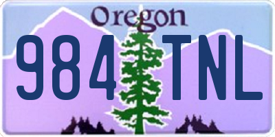 OR license plate 984TNL
