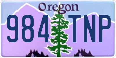 OR license plate 984TNP