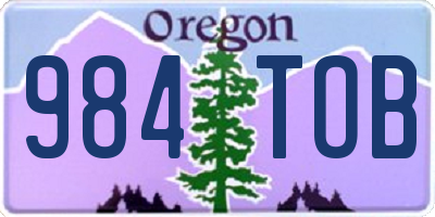 OR license plate 984TOB