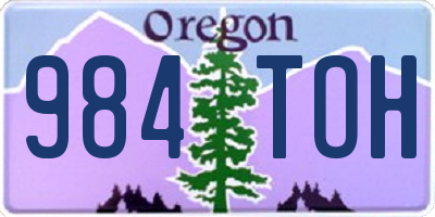 OR license plate 984TOH