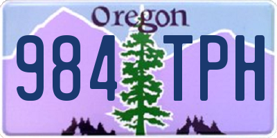 OR license plate 984TPH
