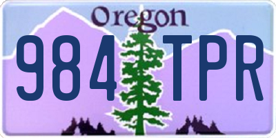 OR license plate 984TPR