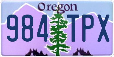 OR license plate 984TPX