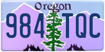 OR license plate 984TQC