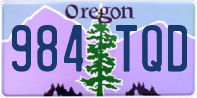 OR license plate 984TQD