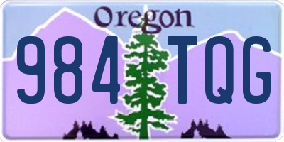 OR license plate 984TQG