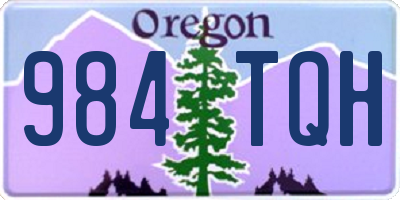 OR license plate 984TQH