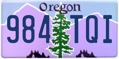 OR license plate 984TQI