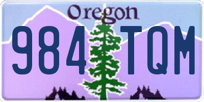 OR license plate 984TQM