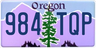 OR license plate 984TQP