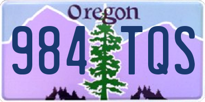 OR license plate 984TQS