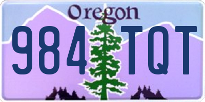 OR license plate 984TQT