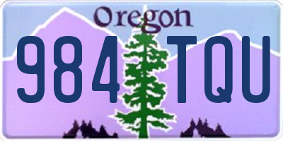 OR license plate 984TQU