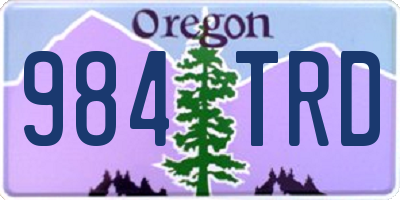 OR license plate 984TRD