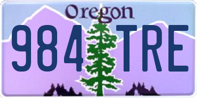 OR license plate 984TRE