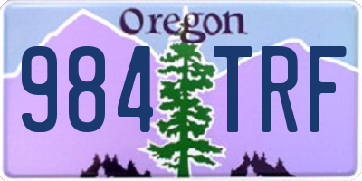 OR license plate 984TRF