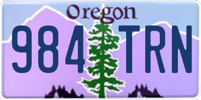 OR license plate 984TRN