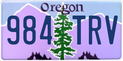 OR license plate 984TRV