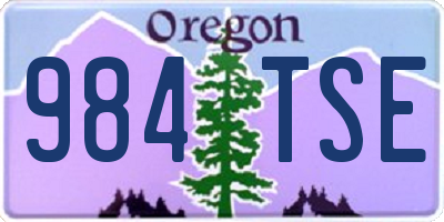 OR license plate 984TSE