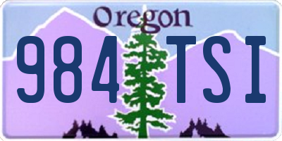 OR license plate 984TSI