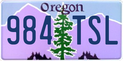 OR license plate 984TSL