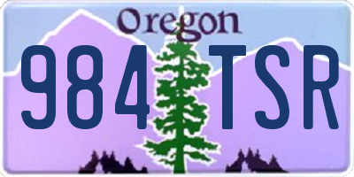 OR license plate 984TSR