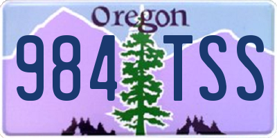 OR license plate 984TSS