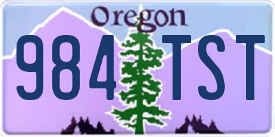 OR license plate 984TST