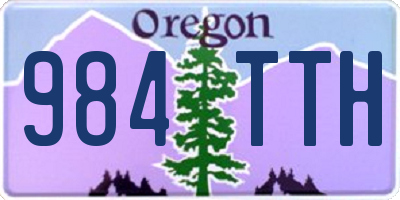 OR license plate 984TTH