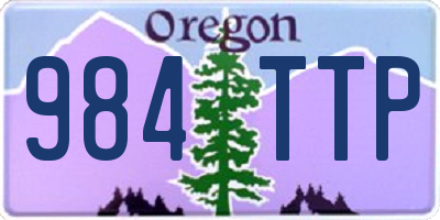 OR license plate 984TTP