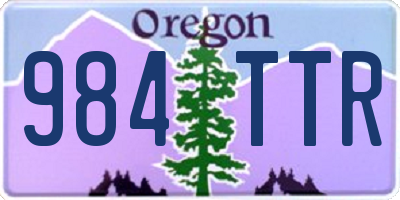 OR license plate 984TTR
