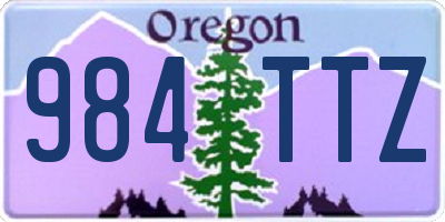 OR license plate 984TTZ
