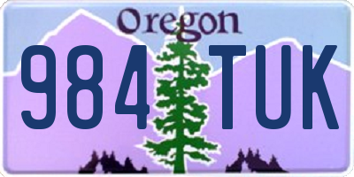 OR license plate 984TUK