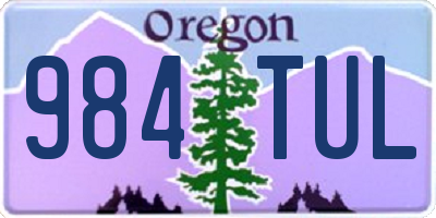 OR license plate 984TUL