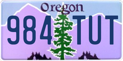 OR license plate 984TUT