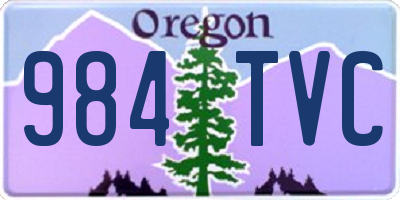 OR license plate 984TVC