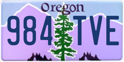 OR license plate 984TVE