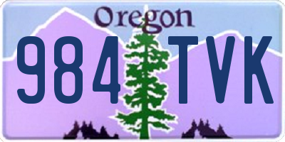 OR license plate 984TVK