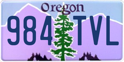 OR license plate 984TVL