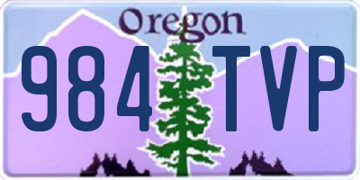OR license plate 984TVP
