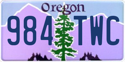 OR license plate 984TWC