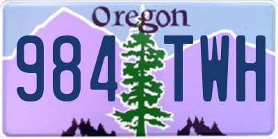 OR license plate 984TWH